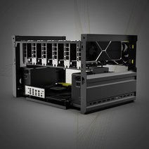 PC 케이스 컴퓨터 본체 조립 미국 VEDDHA 올 알루미늄 오픈 헥사 그래픽 카드 올 뉴 T3, 01.블랙, 02.세트 메뉴 3