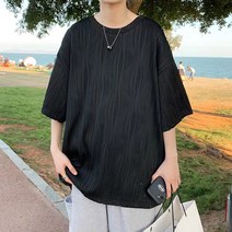 여름반팔티 티셔츠 남자 주름 제기함 꽃무늬 근육과 이감 트렌드 건달카리스마 고퀄리티 감각 아메카지스타일 4902930589