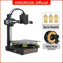 3D프린터 DIY FDM프린터 KINGROON KP3S Pro 고속 3D 프린터 업그레이드 200*200*200 대형 빌드 크기 직접, 03 Add PLA Black