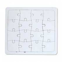 꾸미지 미술재료 교육용 교구 활동지 수업용 무지 종이퍼즐 16피스 초등 교습실 공작