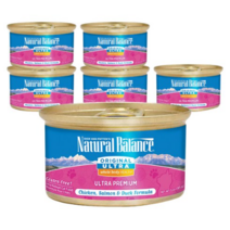 내추럴발란스 오리지날 울트라 포뮬라 캣 푸드 캔 6p, 닭고기&연어&오리, 85g, 1개