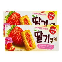 딸기 쿠키 230g 2개 과자 묶음 간식 모음 안주 바삭, 스타러브 본상품