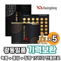 광동 일품 기력보환 침향 녹용 홍삼 기력보환 30환 전통원료 1일 1개 일품기력보환 먹는방법, 5박스