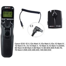 카메라 릴리즈 Viltrox JY-710 LCD 무선 타이머 원격 셔터 릴리스 니콘 올림푸스 파나소닉 소니 DSLR, 02 C3 For Canon.