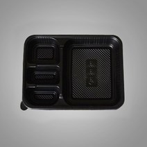 행복물류 돈까스 도시락용기 일회용 플라스틱용기 배달용기 4칸도시락 T-1004, 1박스, 200개입