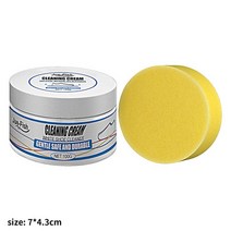 백화 제거제 황변 운동화 260g 흰색 신발 청소 얼룩 미백 클리너 구두 브러시 용 먼지 크림 재사용 가능한 신발 닦아 스폰지로 청소, 100 그램