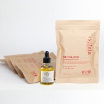 5개세트 USDA 유기농 수자타 천연 헤나 염색 천연100% 헤나 가루 셀프 흰머리 새치 커버 염색약, 브라운5+호호바오일30ml