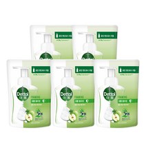 데톨 포밍 핸드워시 애플블로썸 리필, 5개, 200ml