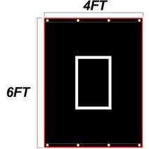 야구연습네트트레이닝 야구 피칭 백스톱 6x4 ft 배팅 케이지 타겟 배경 소프트볼 네트 세이버 튼튼한 드롭, 01 Black