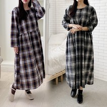위쉬몰 GR 올리브타탄체크원피스(K607H212) 빅사이즈