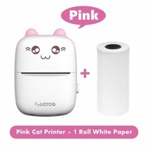 네임프린터 라벨 스티커 출력기 프린터 hd pocket mini printer 메이커 무선 접착 감열지 2d printing machine for iphone small, c9 핑크 1롤