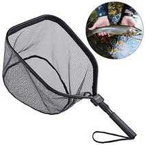 ODDSPRO Fly Fishing Landing Net Bass Trout Net Catch and Release Ruber Coating Net - Foldable Fish, 1