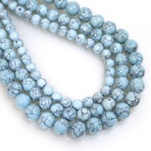 선우몰 터키석 합성석 하늘 원석재료 - 송석 DIY제작재료 팔찌만들기 악세사리 비즈공예, 8mm