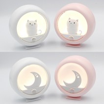 XPOD 모션감지 LED 센서무드등/고양이/달 매입등/센서등, 달 M200 화이트