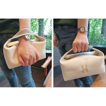 2+1 골프 라운딩 파우치 골프공주머니 골린이 봄 골프장 화장품 간식, 오렌지2+아이보리1