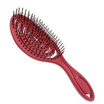 생분해 성 디 탱글 링 헤어 브러시 소프트 스파이럴 벤트 습식 가볍게 탈모 정전기 방지 마사지, [08] Garnet