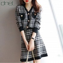 드넬 패턴니트투피스세트DWZ22393A