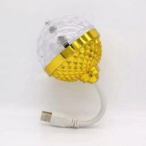신제품 미니 빔 프로젝터 고성능 AS USB 회전 매직 볼 라이트 미니 RGB 프로젝터 라이트 파티 DJ 디스코 볼 라이트 크리스마스 파티 KTV 바 무대 웨딩 RGB 라이트, 01 Gold_01 Usb plug