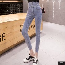 가바바 여성 청바지 잡아주는 허리밴딩 스키니 여름 데님바지 G47411