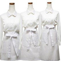 쿡셰프 심플 백색 허리앞치마(제과제빵/홀서빙/카페/레스토랑), 55cm, 화이트