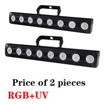 디제잉장비 새로운 금형 8X12W 원격 LED 파 라이트 DJ 디스코 조명 RGBW 워시 램프 무대 장비 휴일 웨딩, 04 RGB UV_02 미국 플러그