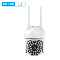 CCTV 방범 보안 감시 IP 카메라 현관 문 스마트폰 가정용 매장 무선 초소형 펫 씨씨티비 2mp ptz ip hd 렌즈 풀 컬러 나이트 비전 양방향 오디오 모션 감지, EU 플러그 없음 카드