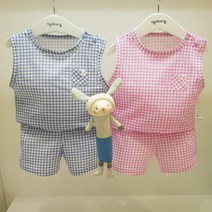 아가방 20% 여름 베이비페어! 쿨소재 몸에 붙지 않아요 찰랑찰랑 면 100% 민소매 상하세트! 너 땀많은 베이비? 여름은 시원 편하게 나시 상하복! 슬리퍼존 외출복
