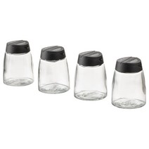이케아 IHARDIG 이헤르디그 양념통 유리/블랙 15 cl