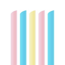 12mm 21cm 파스텔 버블티 빨대 개별포장 (200개), 단품, 단품