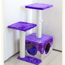 캣타워 고양이 캣 타워 2단 장난감 스크레쳐 타워 하우스 BL_999999EA, 쿠팡 바이올렛 2단 캣타워, 쿠팡 본상품선택