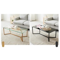 고급스런 프레임디자인 강화유리 쇼파테이블 모던, 골드