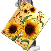 FASEN DIY 보석십자수 캔버스 형액자 세트 40 x 50cm, 40*50 cm, K091 해바라기랑 나비요