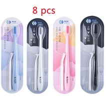 음파 칫솔 전동 첨단 진동 극세모 워터 휴대용 Y-kelin 구강 위생 관리 교정 칫솔 V-모양 부드러운 강모 하, 06 8pcs