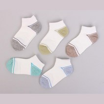 초등학생 베이직 데일리 여름양말 5종세트 선물 얼집단체 어린이 5세 7세