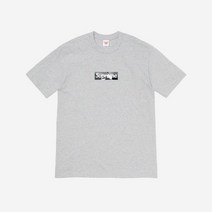 x 에밀리오 푸치 박스로고 티셔츠 헤더 그레이 블랙 - 21SS Supreme x Emilio Pucci Box Logo T-Shirt Heather Grey Black - 21S