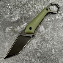서바이벌나이프 캠핑용칼 헌팅나이프 탄토 블레이드 스트레이트 사냥 야외 전술 목 황야 방어 고정 블레이드, a