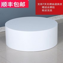 의류 매장 피팅 받침대 선반 피팅룸 웨딩룸 웨딩드레스 원목 탁상, 지름 80cm 높이 20cm 흰색