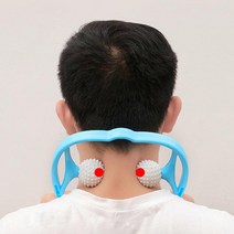 디엠몰 1+1 목걸이 셀프 목 마사지 지압 골프공 볼 롤링 혈액순환 근육통, 핑크