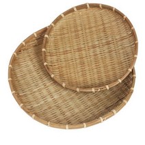 실용적인 대나무채반 원형 소쿠리 명절음식 부침개접시 싸리채반 전접시 미디어나무, 27cm