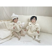 여아 바디슈트 원피스 퀼팅 자수 카라 러블리 백일 돌 선물 촬영룩