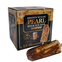 이메이 흑당 버블티 브라운슈가 펄 밀크 아이스바 흑당버블 아이스크림, 12개, 80g