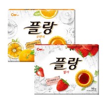 청우식품 청우 플랑 딸기타르트 160g+오렌지타르트 160g[총2개], 160g, 2개
