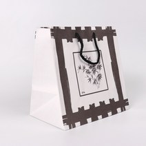 [KM] 디자인 종이가방 도시락 포장 대나무 초밥 쇼핑백 1박스 200장, [KM] 대나무 초밥 쇼핑백 200장