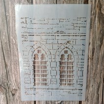 스텐실도안 A4 크기 diy 공예 벽 나무 패브릭 벽에 그림을 그리기위한 아트 스크랩북 스탬핑 앨범 엠보싱 종이 카드, 없음