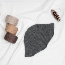 [바보사랑] 코바늘 키트 - 폴딩 버킷햇 모자 뜨기, 컬러(2볼):진그레이, 상세 설명 참조