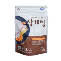 벨버드 국내산 반려견 보양식 150g 오리탕/삼계탕/북어탕 강아지 영양 간식 파우치, 삼계탕