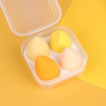 연지네 파스텔 물방울 퍼프 4종 세트, 1개, 엘로