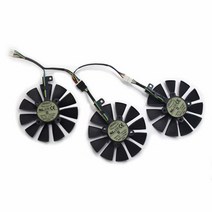 InRobert 87mm T129215SU 그래픽 카드 쿨링 팬 ASUS Strix GTX980Ti/R9390/RX480/RX580 비디오 카드 쿨러 (팬-3개), Fan-3pcs