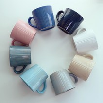 로얄베일 스트라이프 머그컵 -350ml, 화이트, 1개