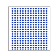 HY 원형 표시스티커 지름 3MM 파랑 6매입 도트스티커 컬러도트스티커